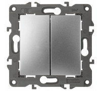 Переключатель перекрестный двухклавишный без рамки Эра Эра Elegance 14-1112-03