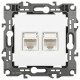 Розетка двойная Ethernet RJ-45 без рамки Эра Эра 12 12-3108-01М