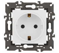 Розетка с заземлением, без рамки Эра Эра Elegance 14-2101-01М