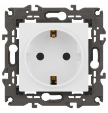 Розетка с заземлением, без рамки Эра Эра Elegance 14-2101-01М