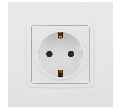 Розетка с заземлением, без рамки Эра Эра Elegance 14-2101-01М