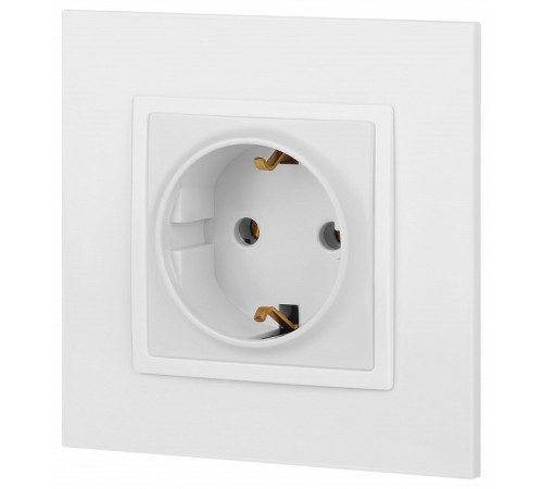 Розетка с заземлением, без рамки Эра Эра Elegance 14-2101-01М