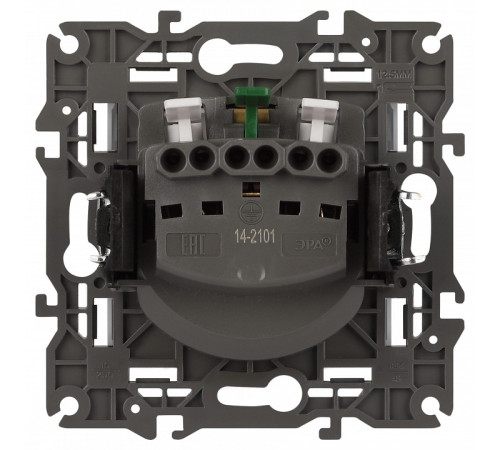 Розетка с заземлением, без рамки Эра Эра Elegance 14-2101-01М