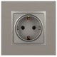 Розетка с заземлением, без рамки Эра Эра Elegance 14-2101-16