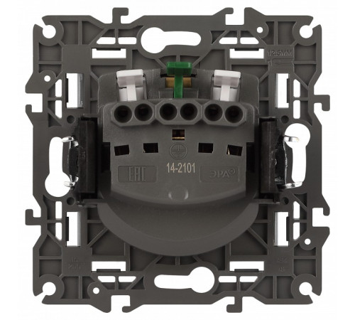 Розетка с заземлением, без рамки Эра Эра Elegance 14-2101-16