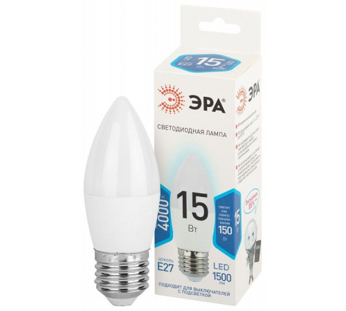 Лампа светодиодная Эра Стандарт LED B35-15W-840-E27