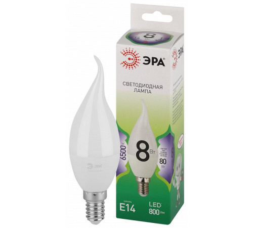 Лампа светодиодная Эра Green Line LED BXS-8W-865-E14 GL