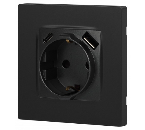 Розетка с заземлением и со шторкой и 2хUSB, без рамки Эра Эра 12 12-4108-12