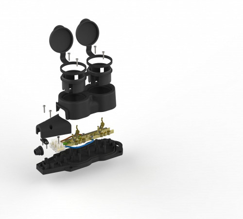 Колодка Эра KX-2e-B-IP44
