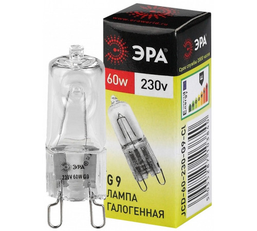 Лампа галогеновая Эра G9-JCD-60-230V-CL