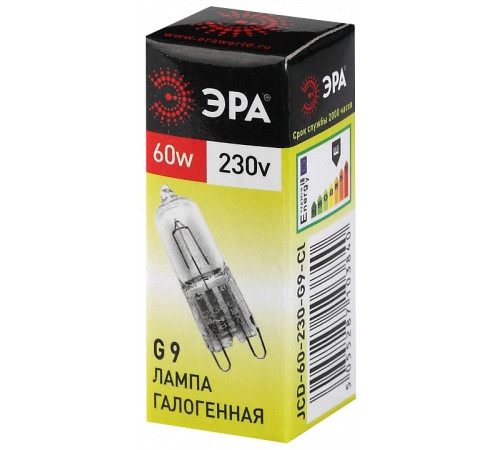 Лампа галогеновая Эра G9-JCD-60-230V-CL