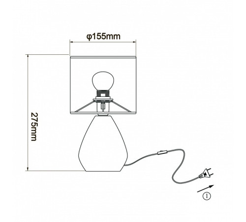 Настольная лампа декоративная Escada 10168/L Grey