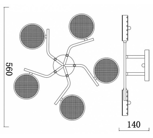 Потолочная люстра Escada Starlight 10273/5LED