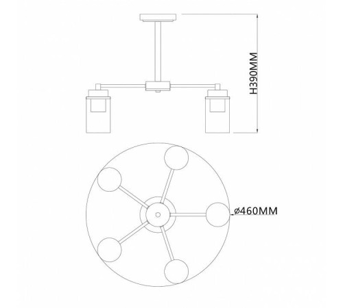Люстра на штанге Escada Dinasty 2118/5P