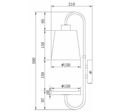 Бра с полкой Escada Aspen 582/1A