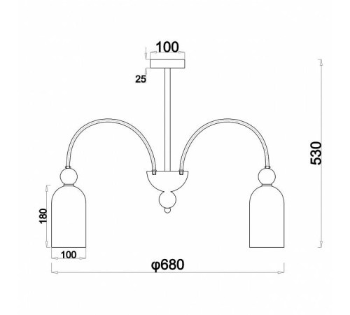 Люстра на штанге Escada Ode 686/5PL Chrome