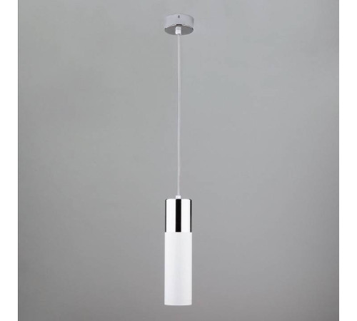 Подвесной светильник Eurosvet Double Topper LED хром/белый 12 Вт 50135/1