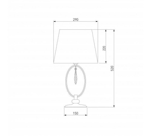 Настольная лампа декоративная Eurosvet Madera 01055/1 хром/прозрачный хрусталь Strotskis