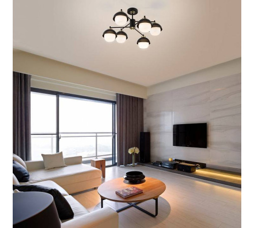 Люстра на штанге Eurosvet Nocciola 70106/6 черный