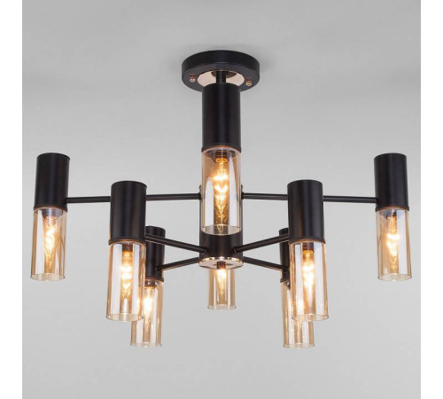 Люстра на штанге Eurosvet Tesoro 70125/8 черный 70125/8