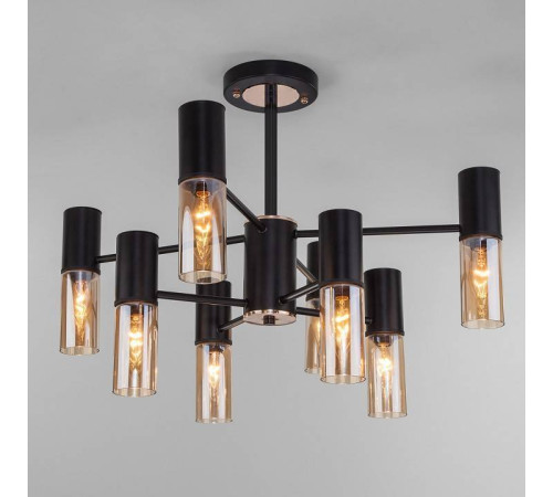 Люстра на штанге Eurosvet Tesoro 70125/8 черный 70125/8
