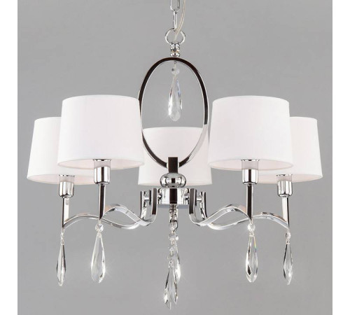 Подвесная люстра Eurosvet Madera 10127/5 хром/прозрачный хрусталь Strotskis Smart