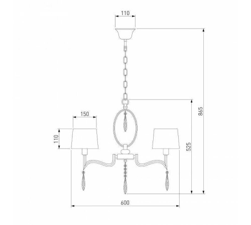 Подвесная люстра Eurosvet Madera 10127/5 хром/прозрачный хрусталь Strotskis Smart