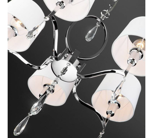 Подвесная люстра Eurosvet Madera 10127/5 хром/прозрачный хрусталь Strotskis Smart