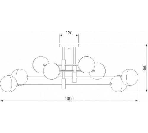 Потолочная люстра Eurosvet Nuvola 70129/8 латунь