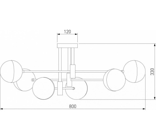 Потолочная люстра Eurosvet Nuvola 70129/6 хром