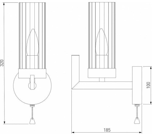 Бра Eurosvet Arganie 60133/1 серебро
