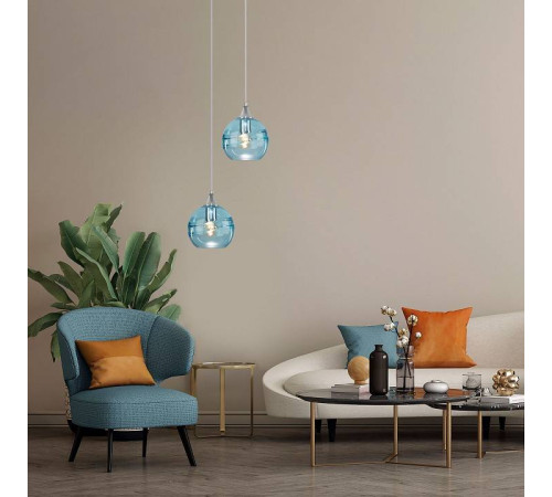 Подвесной светильник Eurosvet Lotus 50221/1 голубой