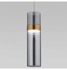 Подвесной светильник Eurosvet Lumen 50244/1 LED латунь/дымчатый