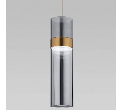 Подвесной светильник Eurosvet Lumen 50244/1 LED латунь/дымчатый