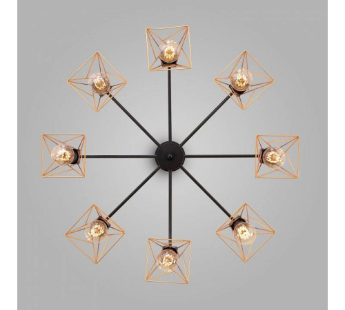 Люстра на штанге Eurosvet Trappola 70107/8 черный/латунь