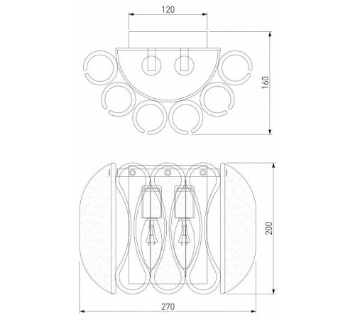 Накладной светильник Bogate's Callas 365/2