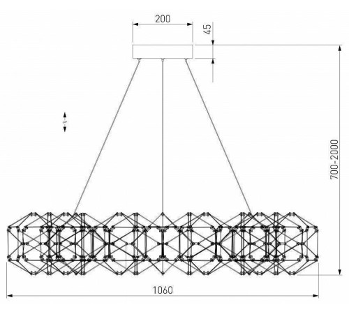 Подвесная люстра Eurosvet Uma 90369/15 медь