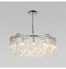 Подвесная люстра Eurosvet Blitz 60159 хром/ прозрачный хрусталь Strotskis