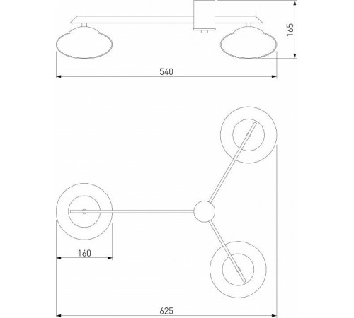Потолочная люстра Eurosvet Opaline 70220/3 черный