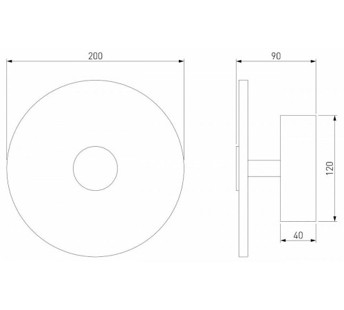 Накладной светильник Eurosvet Thasos 40340 LED латунь