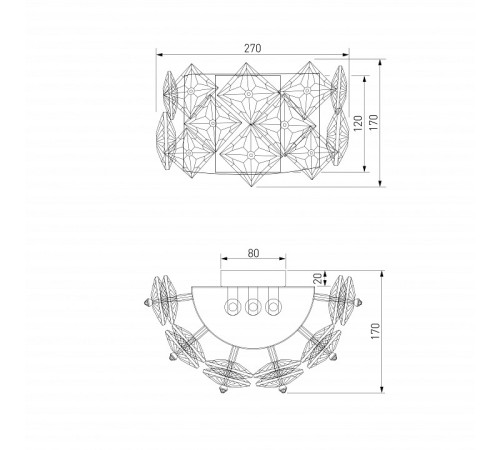 Накладной светильник Bogate's Rubis 371/3
