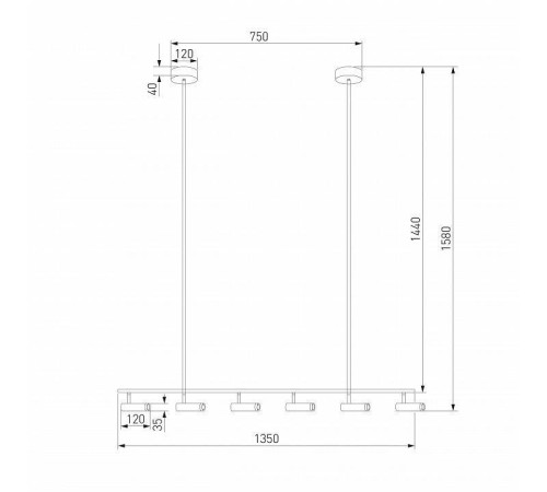 Светильник на штанге Eurosvet Epiphania 20252/6 LED черный