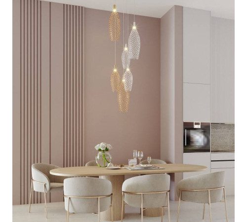 Подвесной светильник Eurosvet Ruche 90352/6 золото/хром