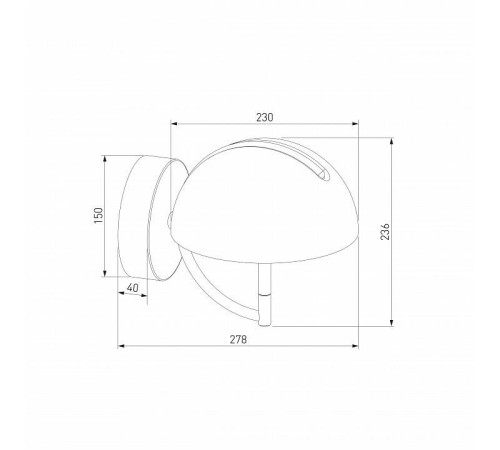 Бра Eurosvet Emisfero 50083/1 LED золото