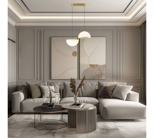 Подвесной светильник Eurosvet Emisfero 50083/2 LED золото