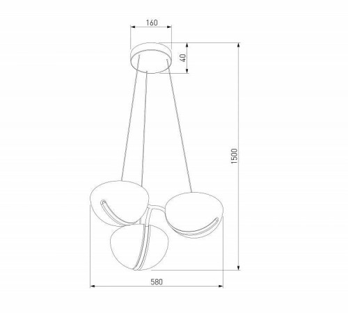 Подвесная люстра Eurosvet Emisfero 50083/3 LED золото