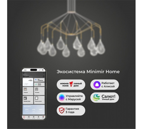 Подвесная люстра Eurosvet 201002/12 латунь Smart