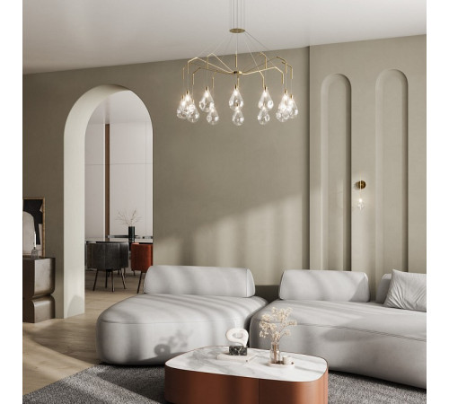 Подвесная люстра Eurosvet 201002/12 латунь Smart