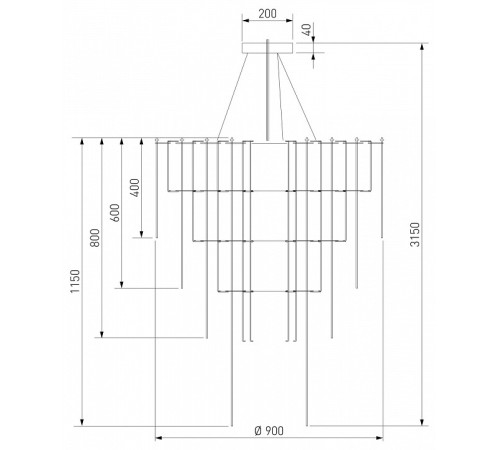 Подвесная люстра Bogate's Queen 91101 LED