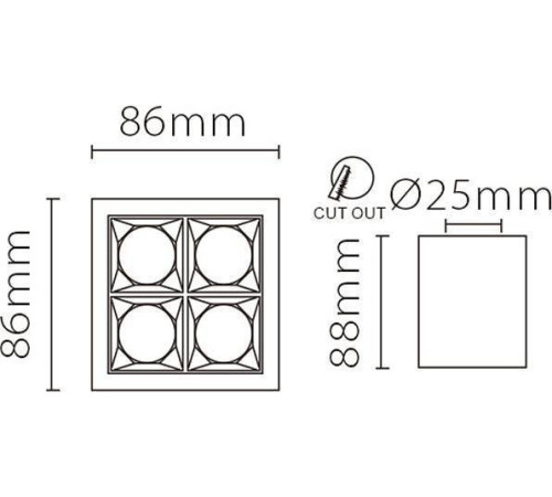 Накладной светильник Fiberli XC002 12120202